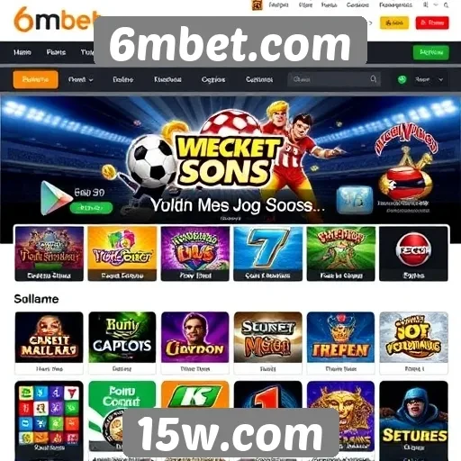 Variedade de jogos disponíveis em 6mbet.com